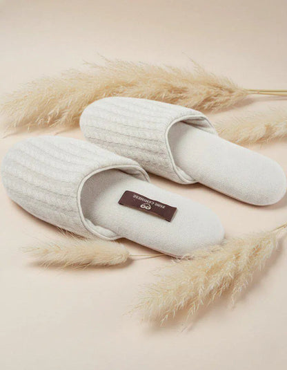 Cashmere Slippers – Ribbed