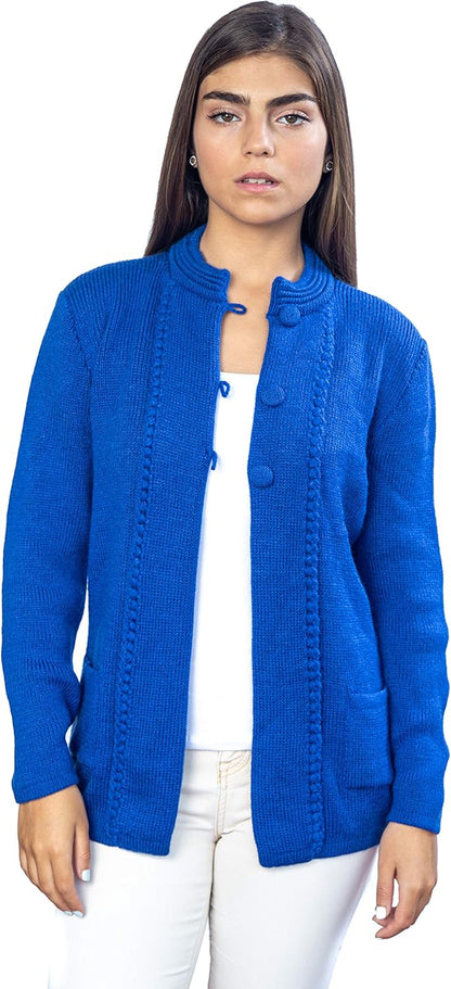 Alpaca Wool Sweater with Buttons – Soft & Foldable