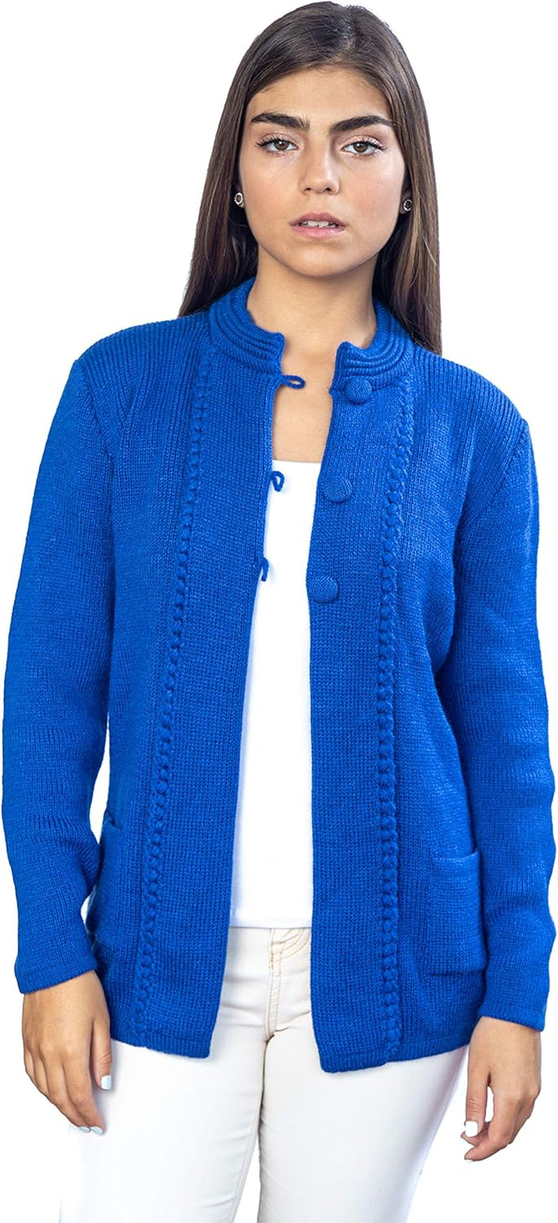 Alpaca Wool Sweater with Buttons – Soft & Foldable