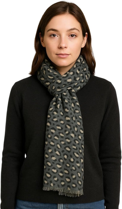 Merino Scarf - Animal Print