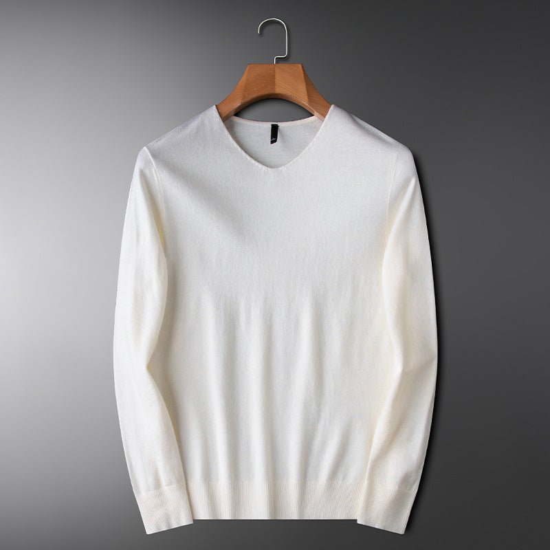 Fine Wool Thick Warm V - neck Sweater - Alpaca House