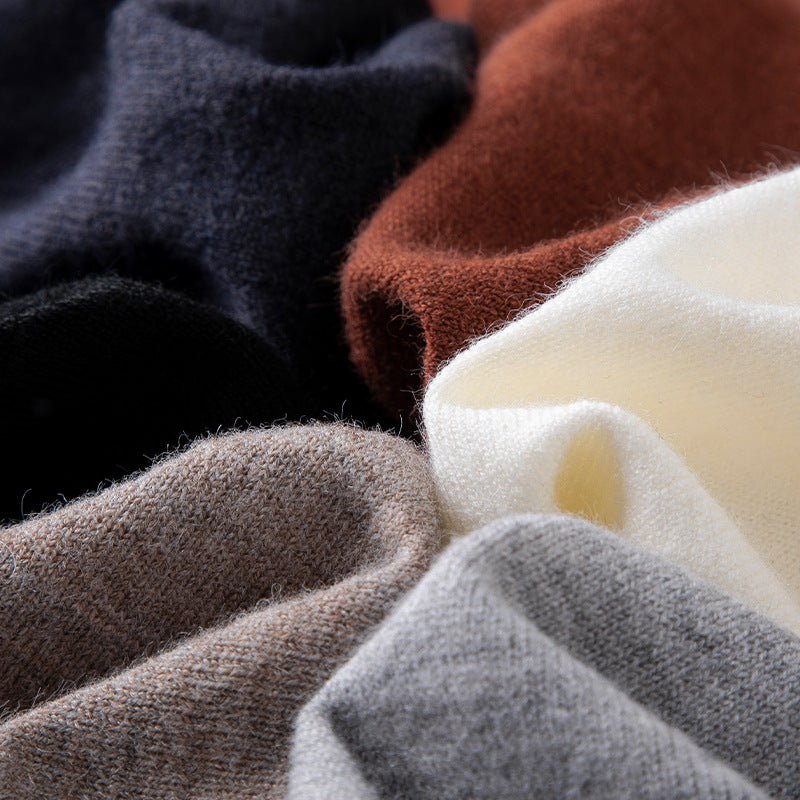 Fine Wool Thick Warm V - neck Sweater - Alpaca House