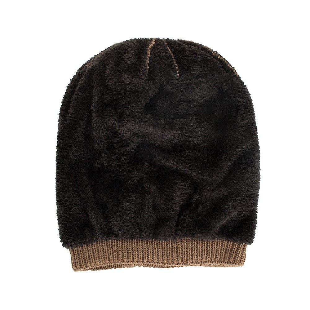 Fleece Three Stripes Knitted Beanie Hat - Alpaca House