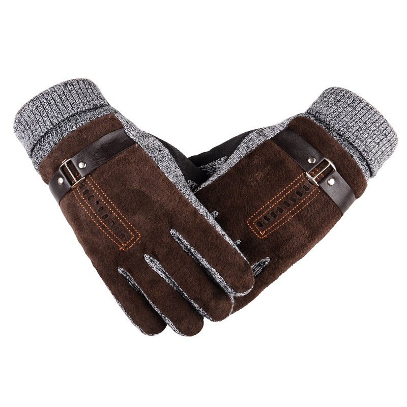 Gloves Men Winter Cycling Leisure Pigskin - Alpaca House