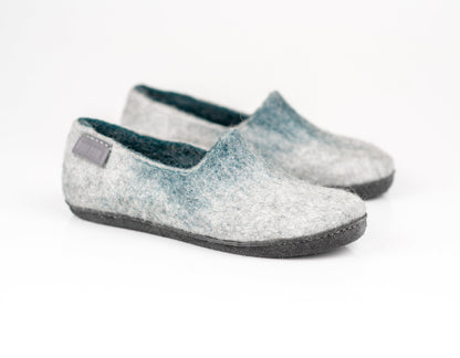 Alpaca Slippers – Light Grey Ombre