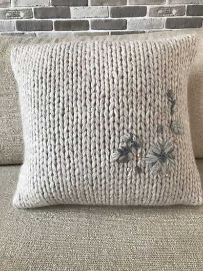 Alpaca Pillow Cover – Light Grey