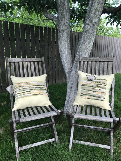 Merino Wool Pillow Cover – Textural Stripes