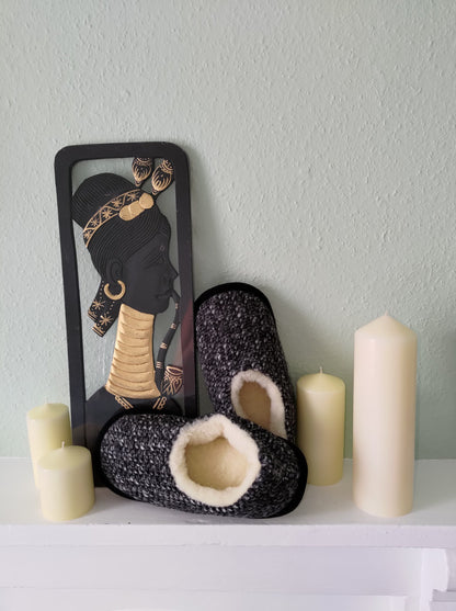 Merino Wool Slippers - Winter Design