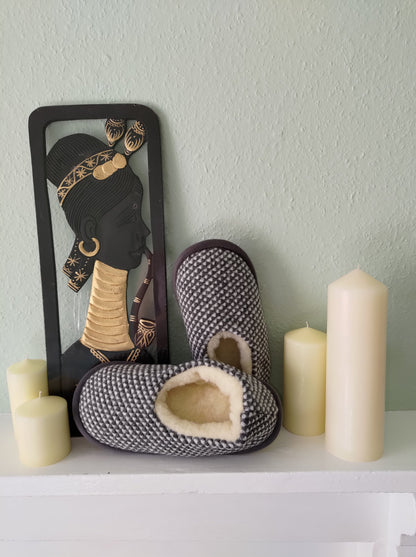 Merino Wool Slippers - Winter Design