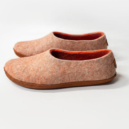Alpaca Wool Slippers – Beige Design