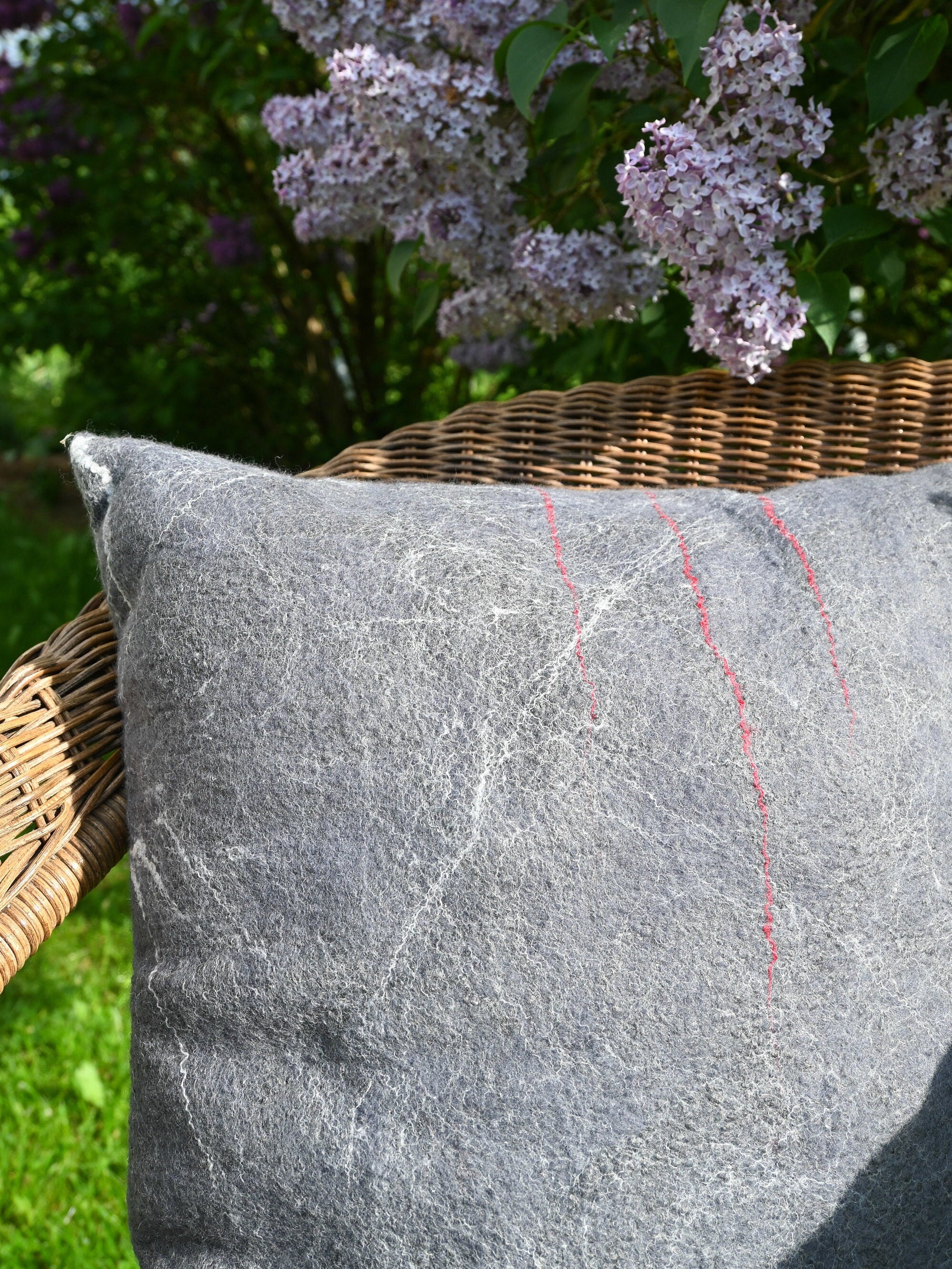 Merino Wool Cushion – Grey