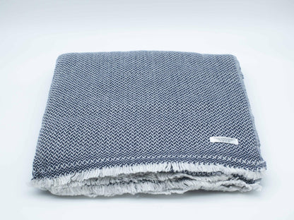 Cashmere Sofa Throw – Dark Blue