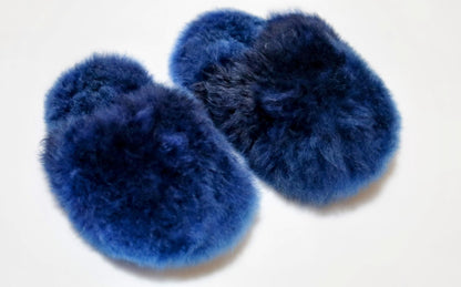 Alpaca Slippers – Navy Blue