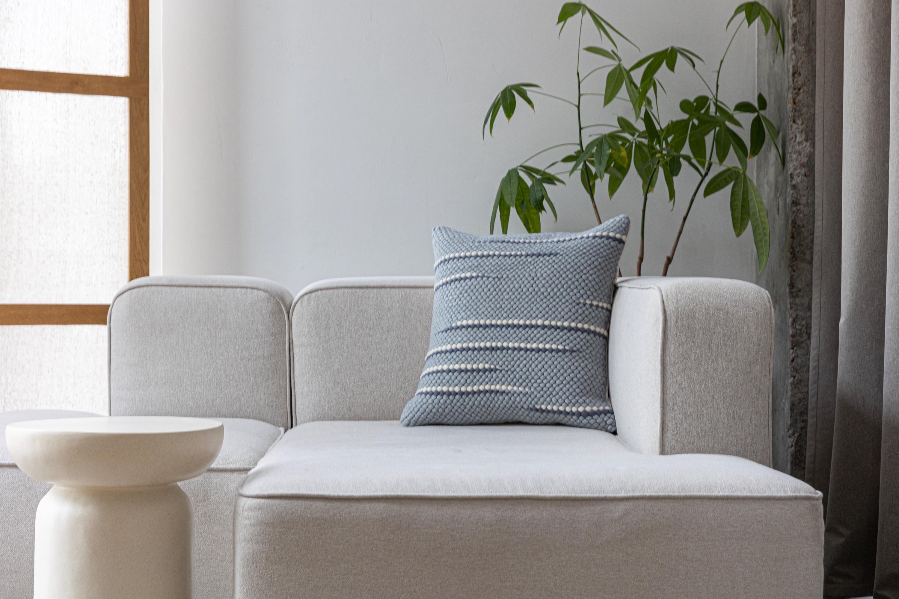 Merino Pillow Cover – Slate Blue