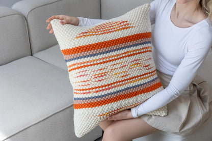 Handwoven Merino Pillow Cover – Textured