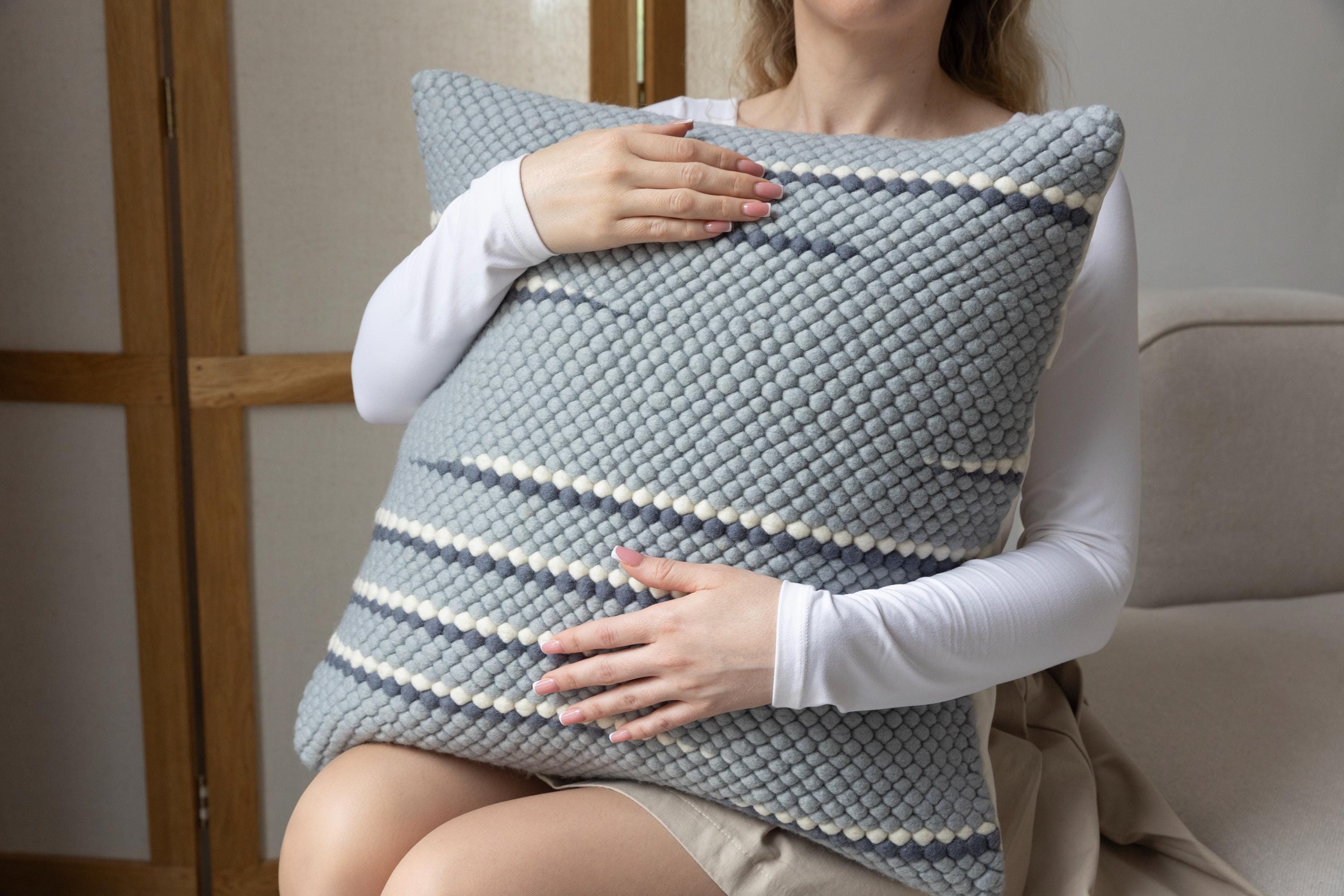 Merino Pillow Cover – Slate Blue