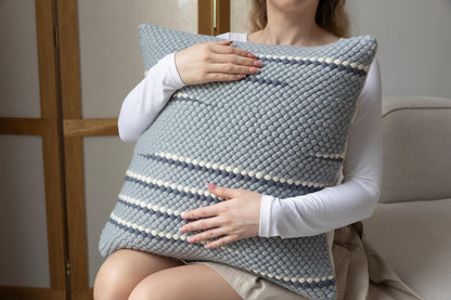 Merino Pillow Cover – Slate Blue