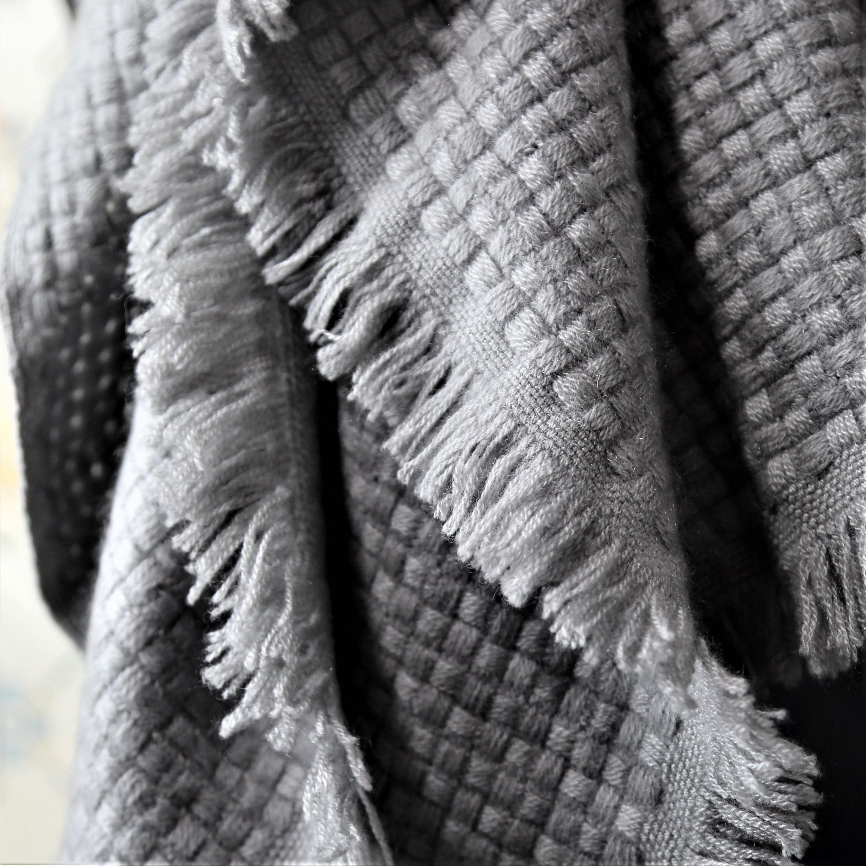 Cashmere Sofa Throw – Undyed Beige