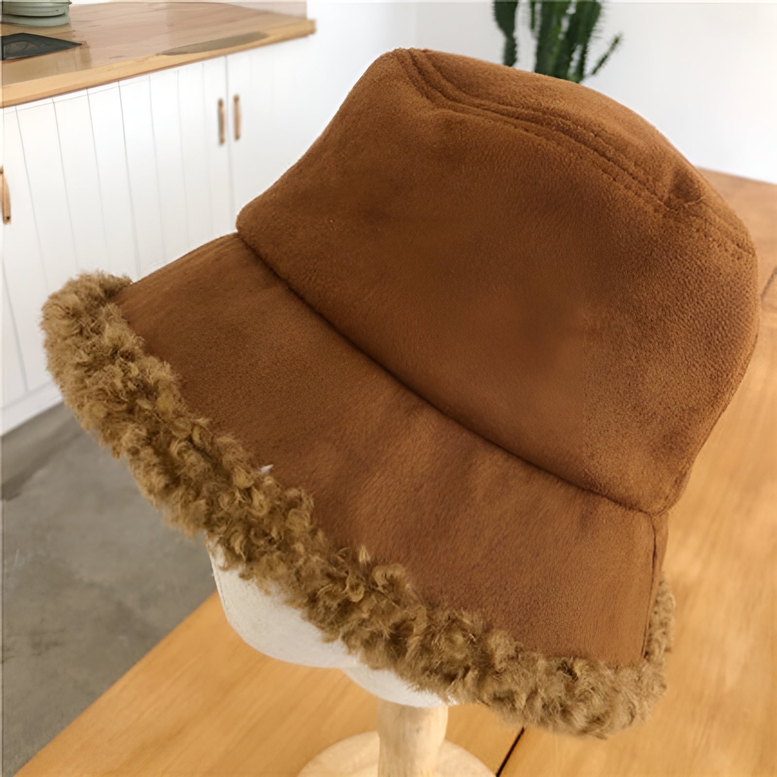 Lamb Wool Cashmere Fisherman Hat Plush Warmth with Modern Minimalist Style - Alpaca House