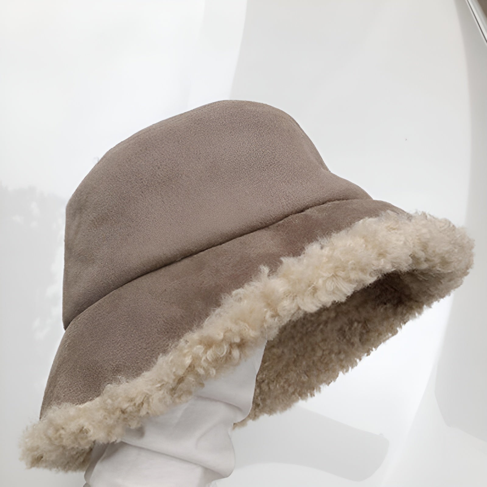 Lamb Wool Cashmere Fisherman Hat Plush Warmth with Modern Minimalist Style - Alpaca House