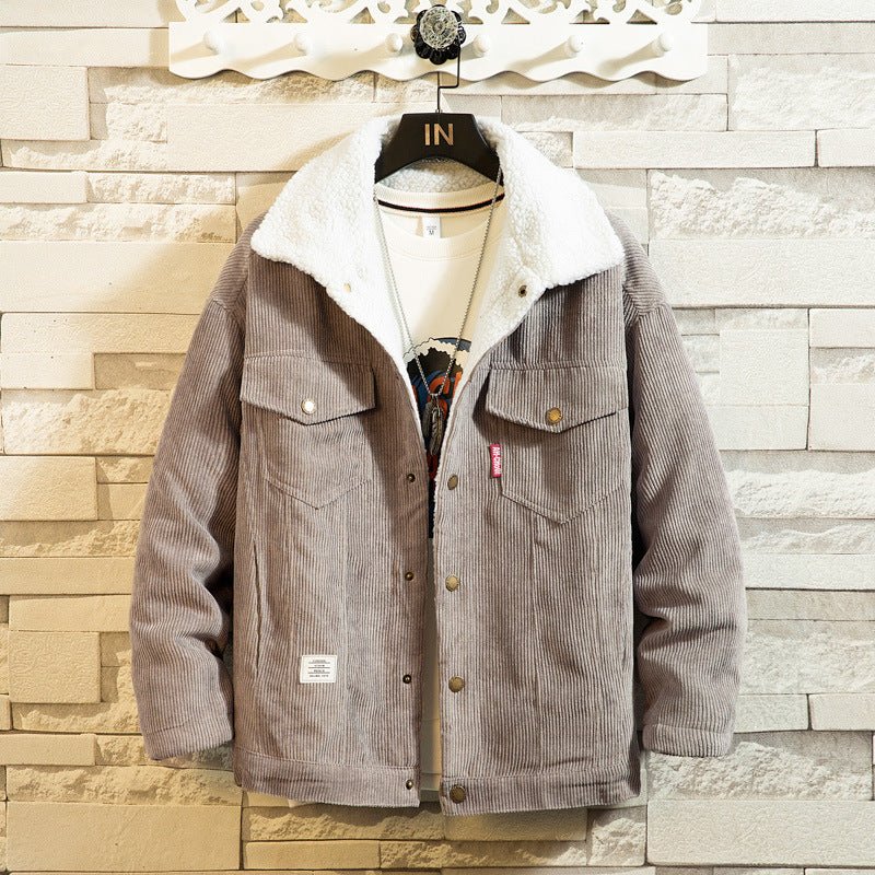 Lamb Wool Men's Corduroy Cotton - Padded Jacket - Alpaca House