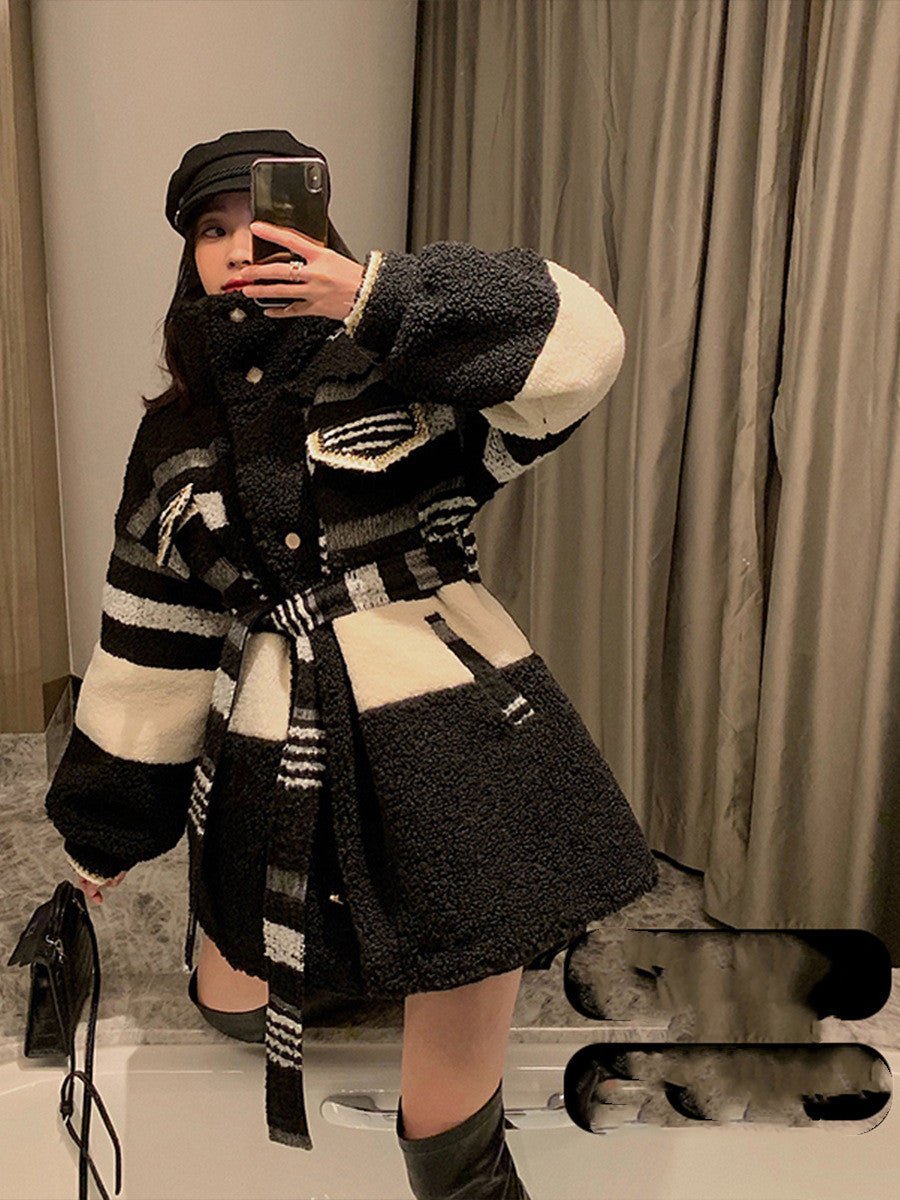 Lamb Wool Padded Jacket Coat Style Female Cotton - Alpaca House