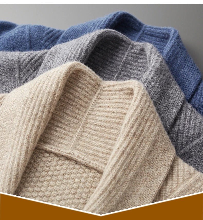 Men's Cashmere Half - Turtleneck Cardigan Soft, Warm, and Timeless Comfort - Alpaca House