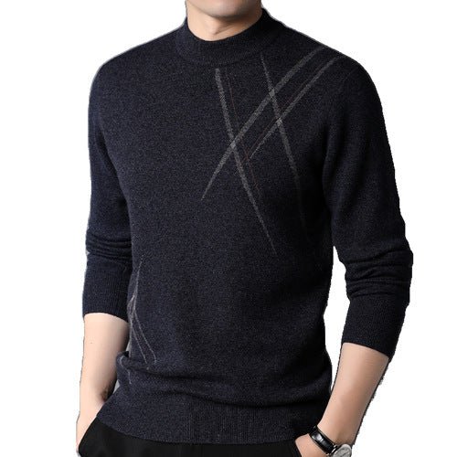 Men's Pure Wool Jacquard Sweater - Alpaca House