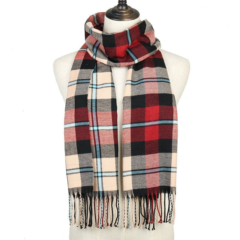 New plaid striped scarf - Alpaca House