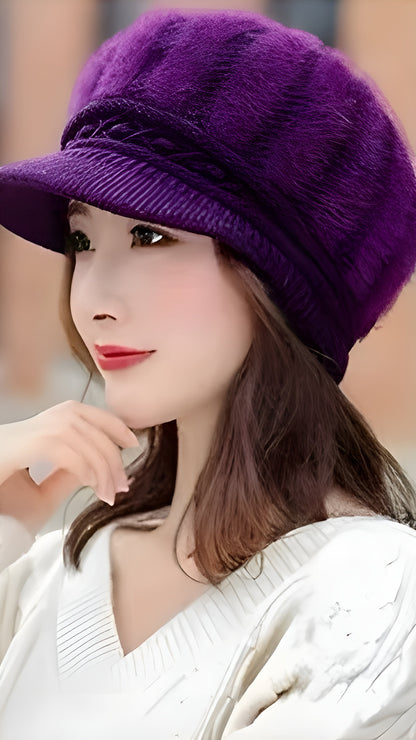 Rabbit Wool Knit Hat Feather - Soft Luxury & Gentle Warmth - Alpaca House