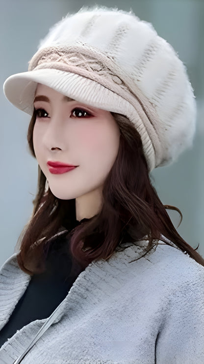 Rabbit Wool Knit Hat Feather - Soft Luxury & Gentle Warmth - Alpaca House