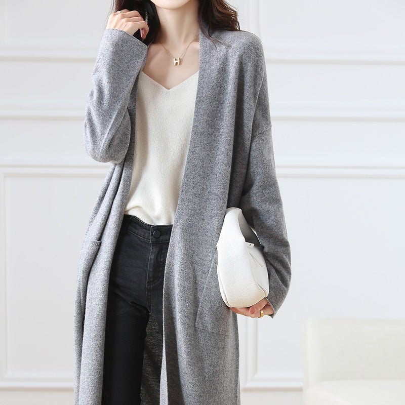 Super Long Wool Knit Cardigan Women - Alpaca House