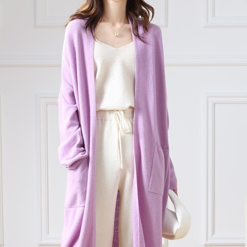 Super Long Wool Knit Cardigan Women - Alpaca House