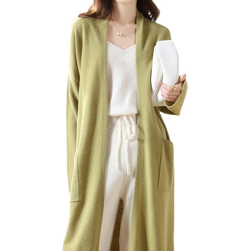 Super Long Wool Knit Cardigan Women - Alpaca House