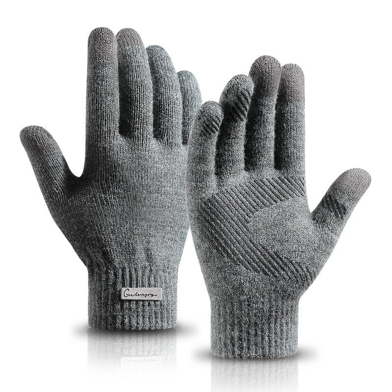 Thickened Arctic Fleece Knitted Wool Gloves - Alpaca House