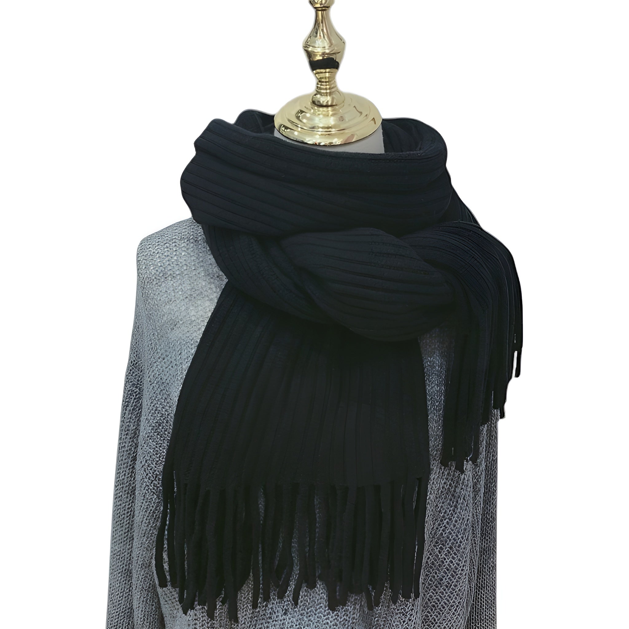 Thickened Wool Knitted Scarf Warm, Versatile Design for Couples or Solo Style - Alpaca House