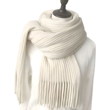 Thickened Wool Knitted Scarf Warm, Versatile Design for Couples or Solo Style - Alpaca House