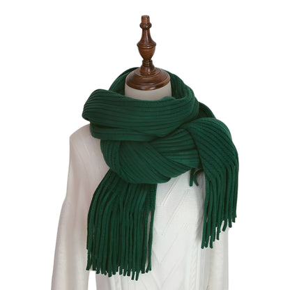 Thickened Wool Knitted Scarf Warm, Versatile Design for Couples or Solo Style - Alpaca House