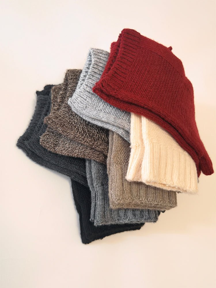 Warm Fingerless Wool Cashmere Gloves - Alpaca House
