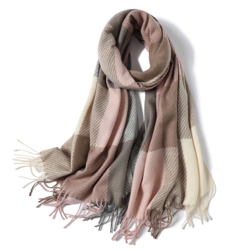 Winter New Scarf Cashmere Check Pattren All - match Color Matching Scarf - Alpaca House