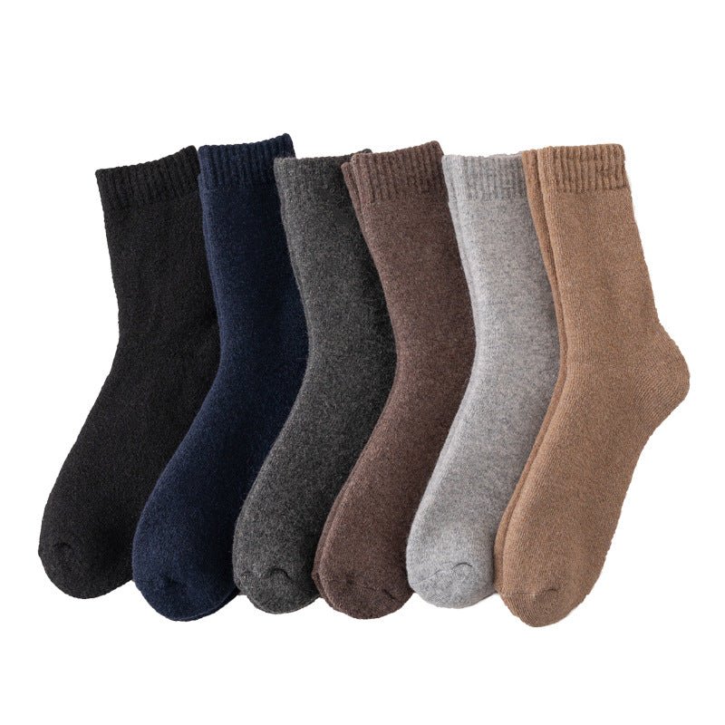 Winter Warm Wool Socks Men Thickened Fleece Lined - Alpaca House