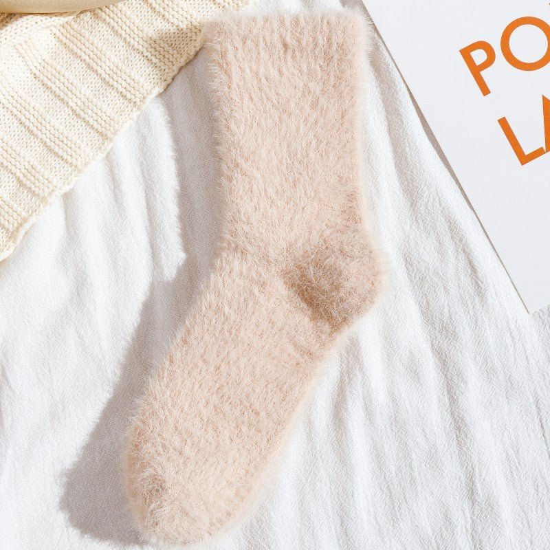 Women Plush Home Sleeping Socks - Alpaca House