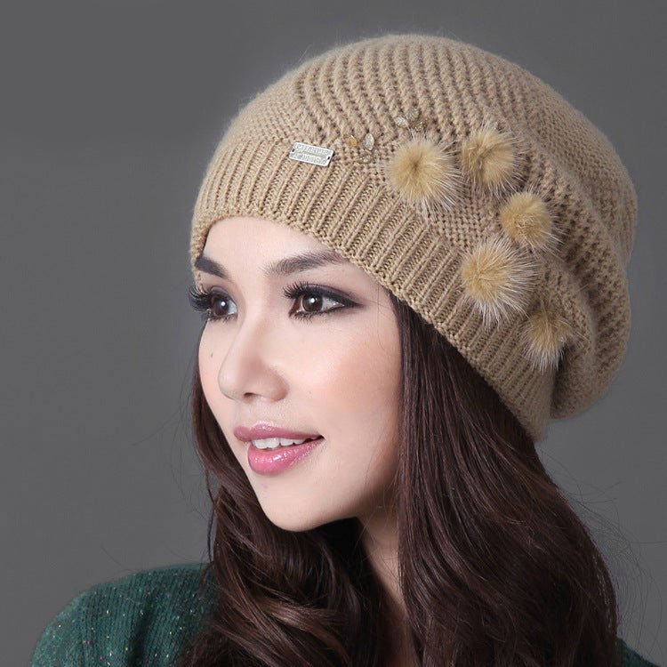 Women's All - match Warm Knitted Beanie - Alpaca House