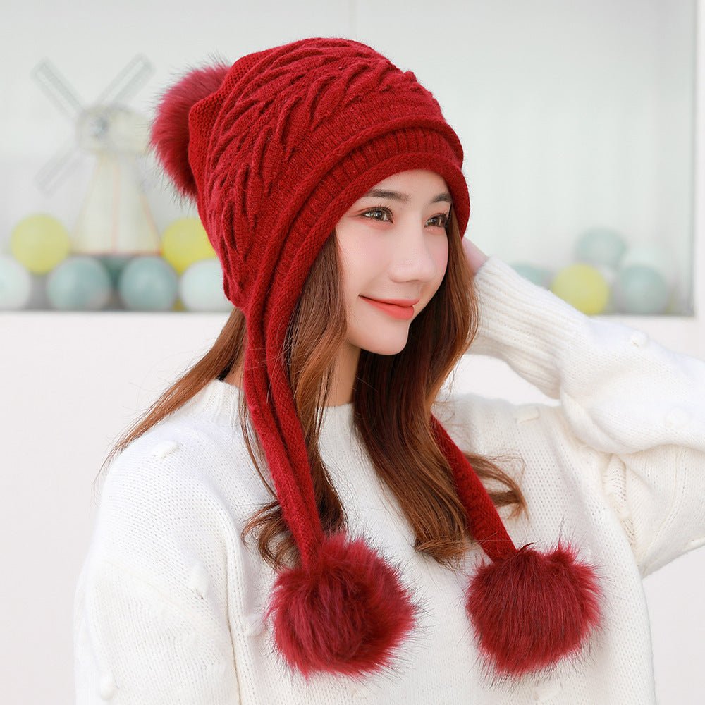 Women's Solid Color Knitted Beanie - Alpaca House