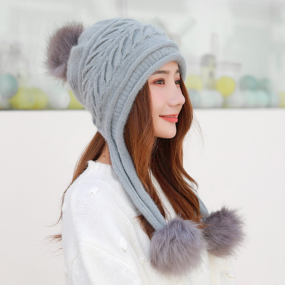 Women's Solid Color Knitted Beanie - Alpaca House