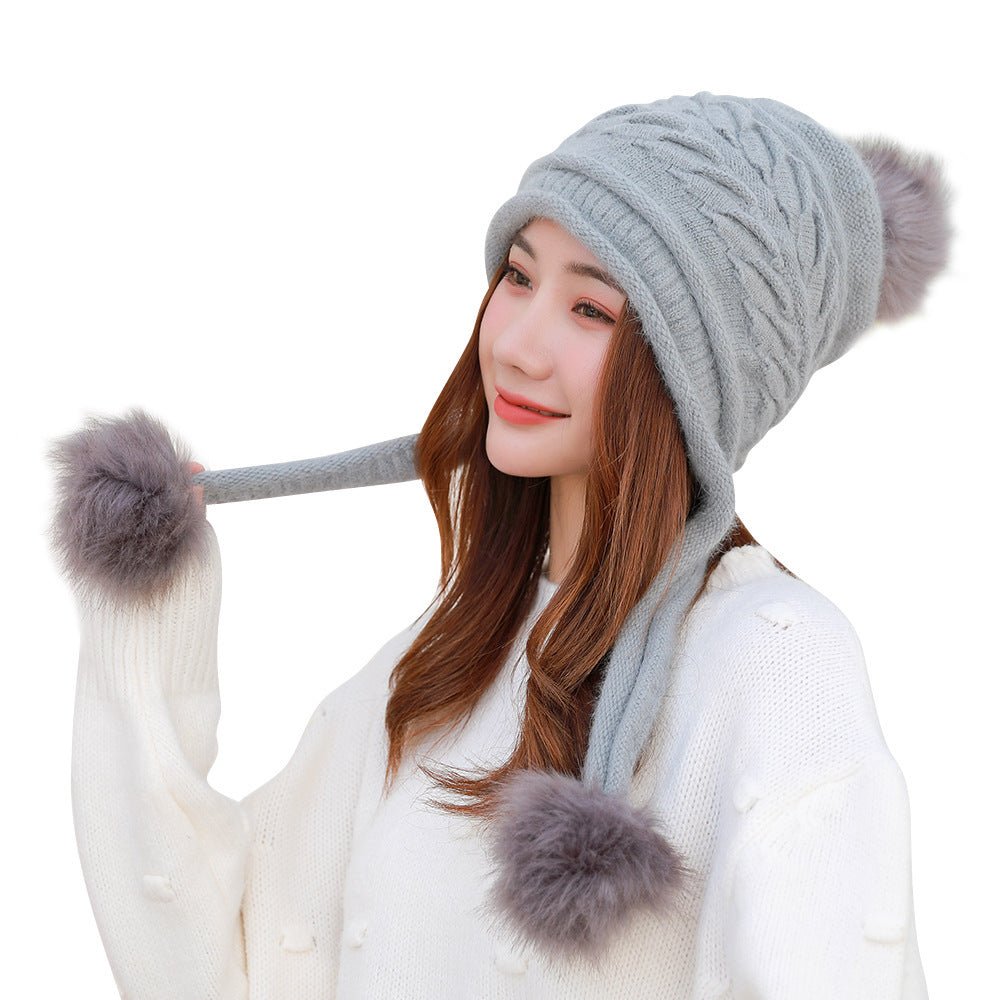 Women's Solid Color Knitted Beanie - Alpaca House