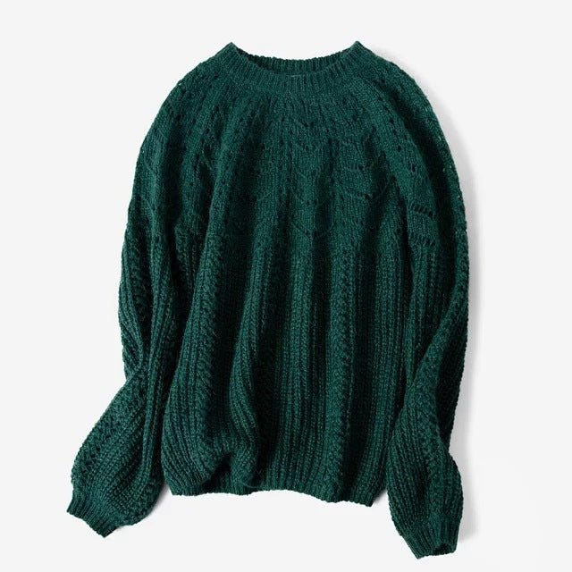 Women’s Solid Color Wool Sweater - Alpaca House