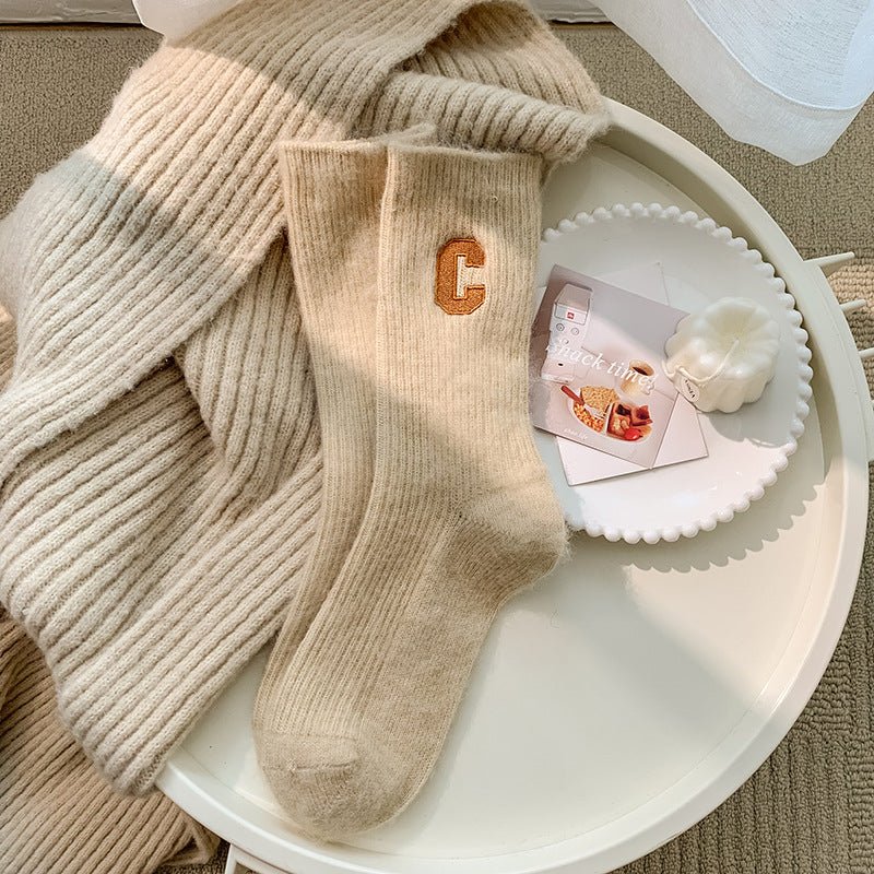 Women's Thick Warm Wool Medium Tube Socks - Alpaca House