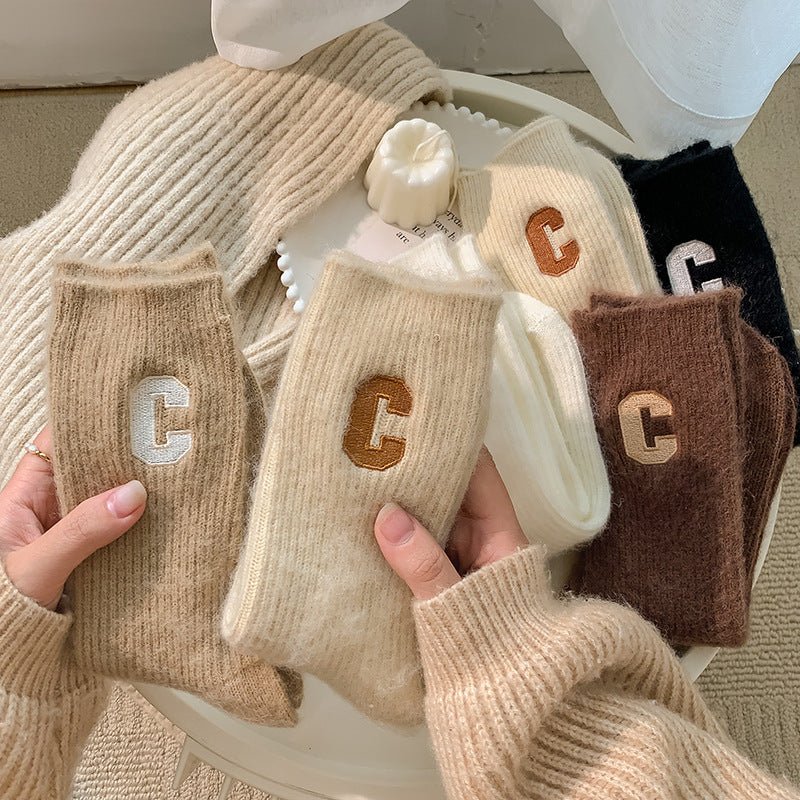 Women's Thick Warm Wool Medium Tube Socks - Alpaca House