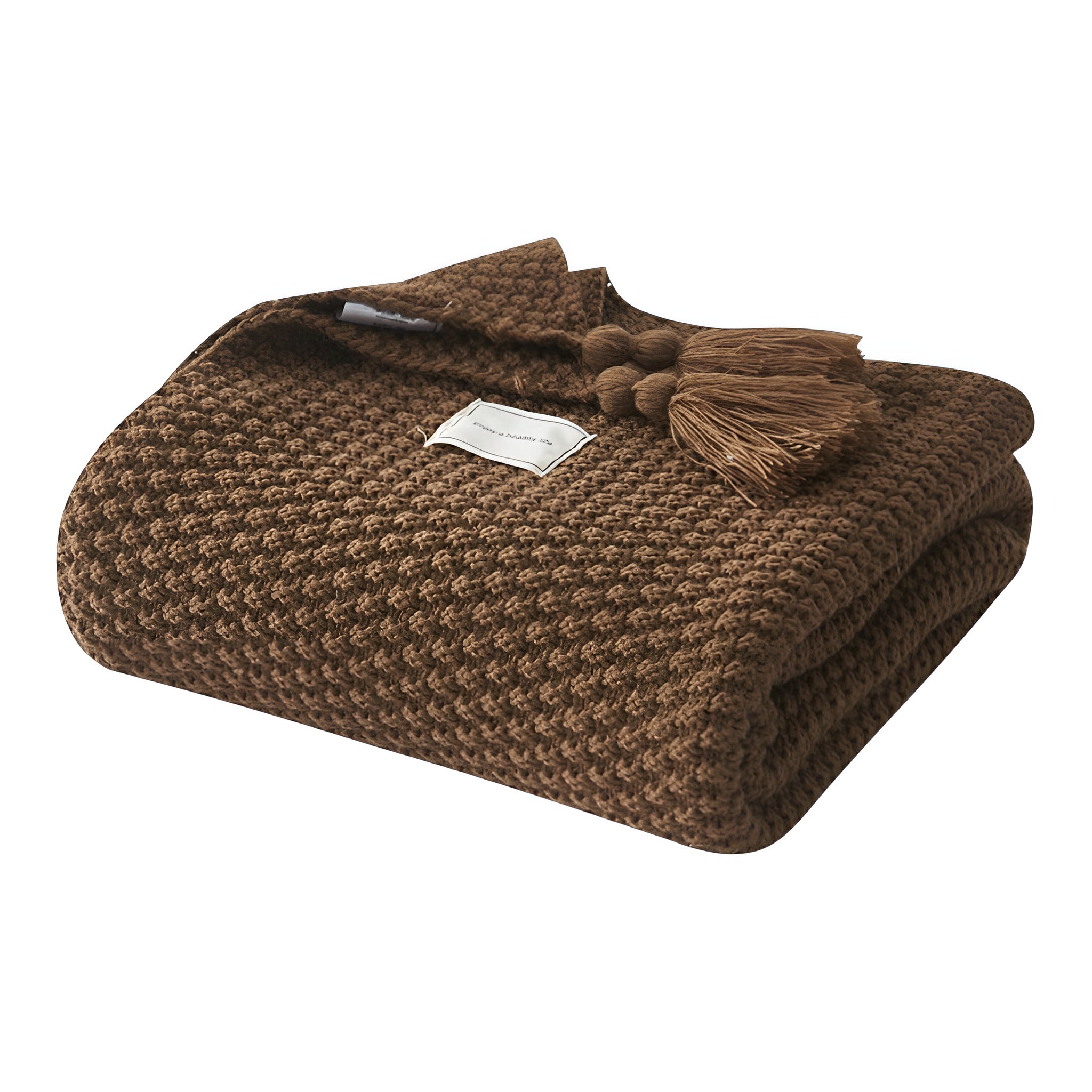 Wool Knitted Blanket Soft Fringed Elegance for Cozy Warmth - Alpaca House